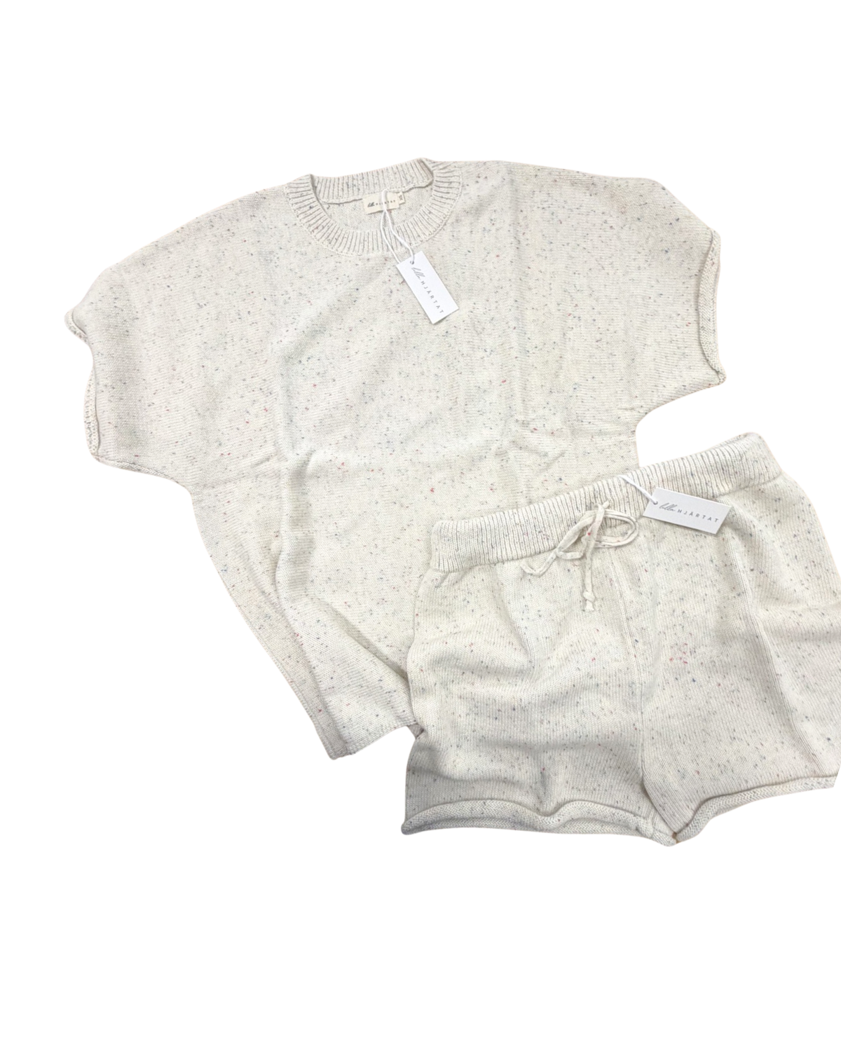 Lilla Hjartat - Speckled Mum Knit Short Set