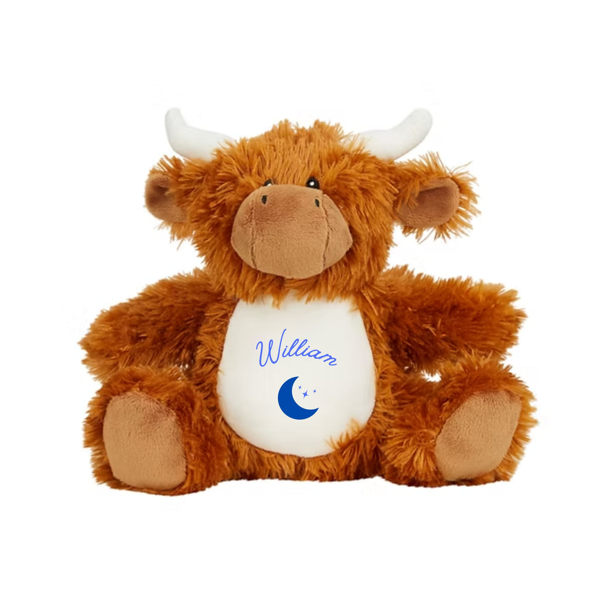 MLW By Design - Personalised Highland Cow Plush Toy | 4 Print Colours