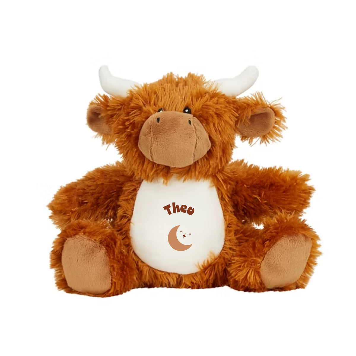 MLW By Design - Personalised Highland Cow Plush Toy | 4 Print Colours