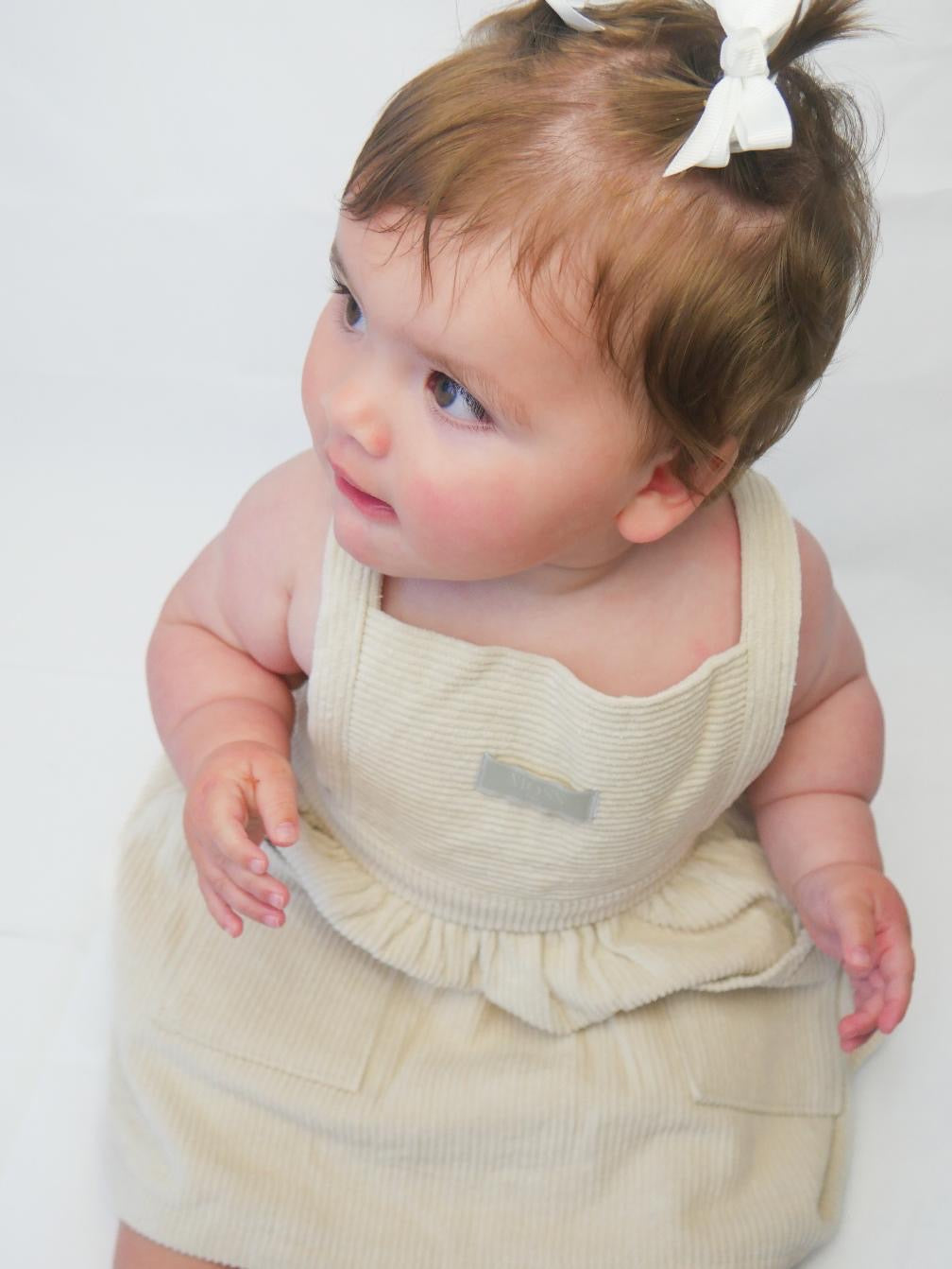 Moss Kids - Sand Corduroy Overalls (CLEARANCE)