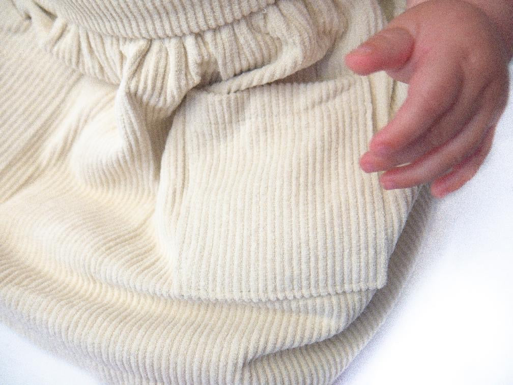 Moss Kids - Sand Corduroy Overalls (CLEARANCE)
