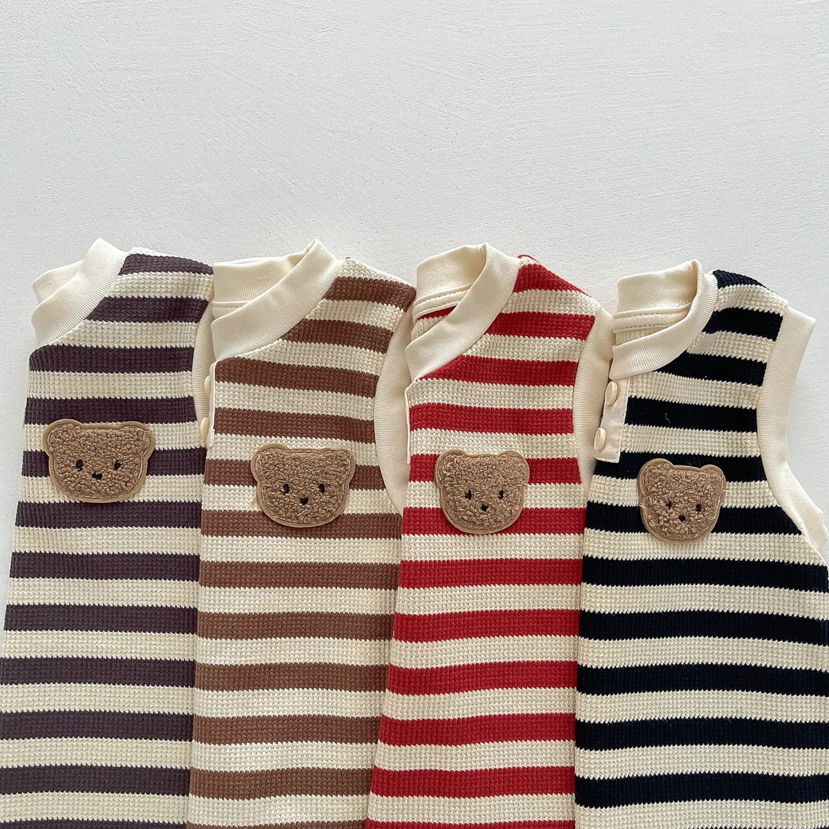 Teddy Stripe Bodysuits | 4 Colours