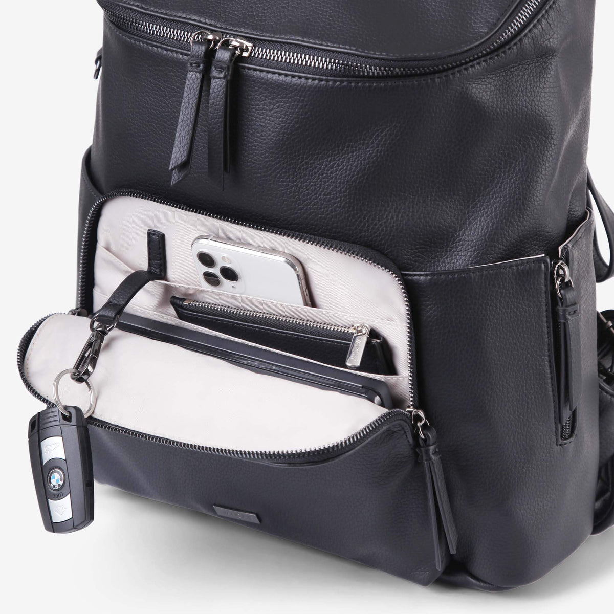 VANCHI - The Frankie Everyday Backpack Nappy Bag | Black