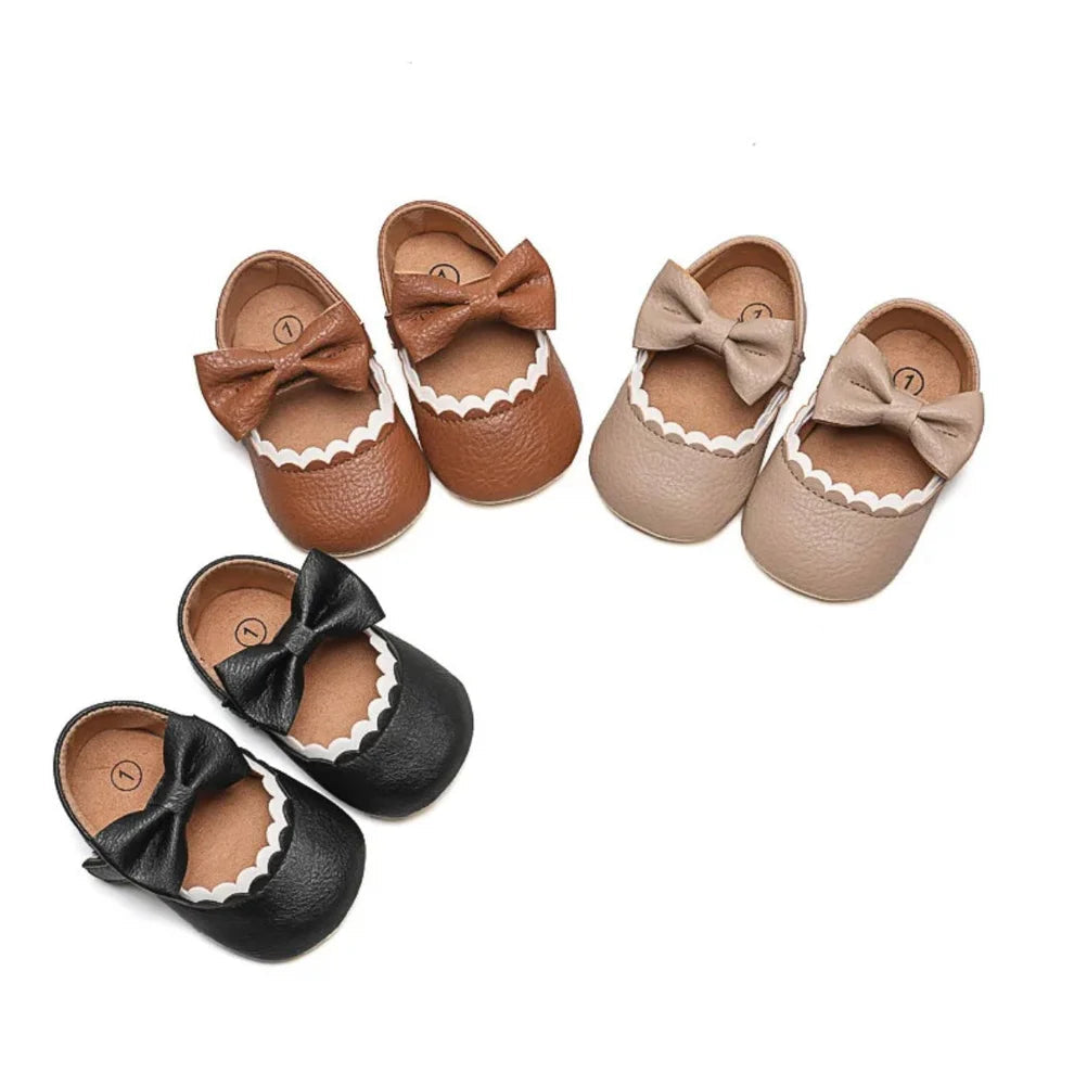 Snug Steps - Leather Sandal with Bow | 3 Colours – My Little Wardrobe