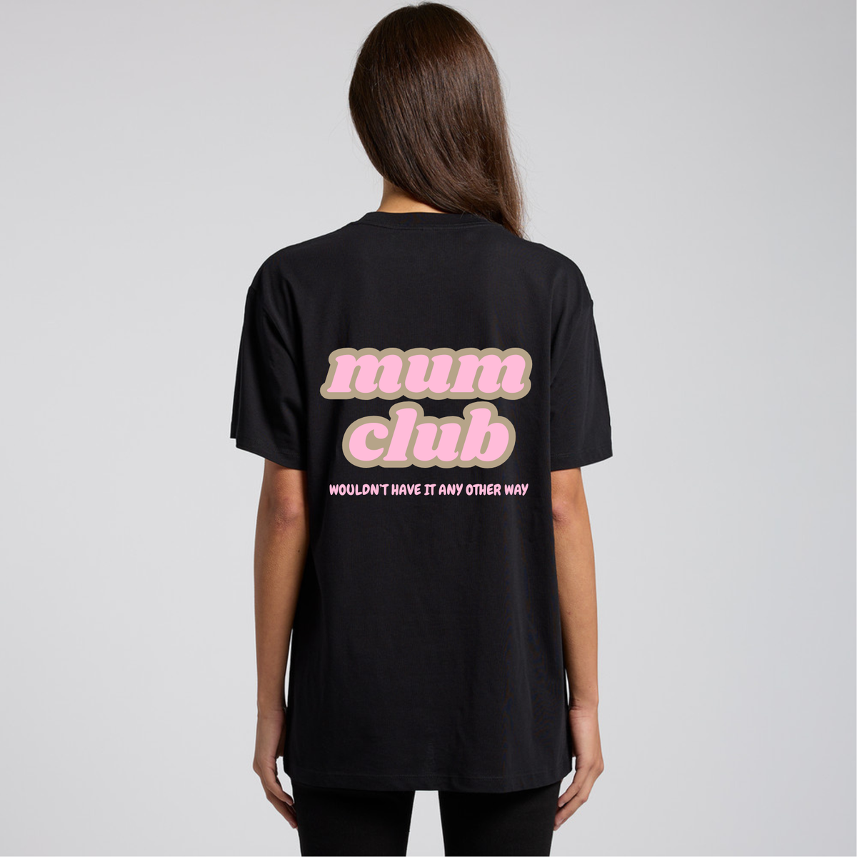 MLW By Design - Mum Club Boyfriend Tee | Black