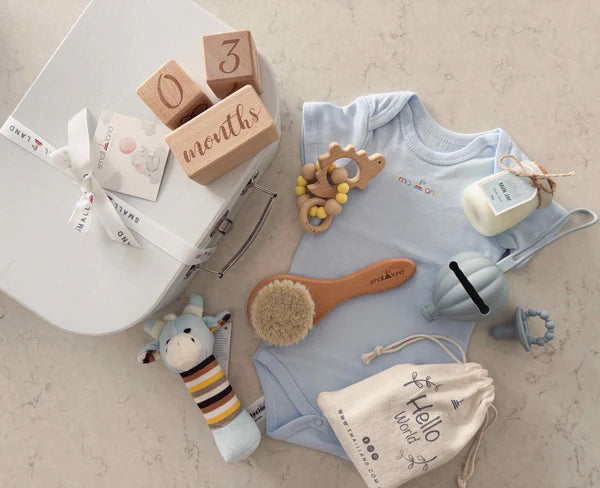 Small Land - Large Baby Boy Gift Box | Newborn & Baby Shower Gift Box