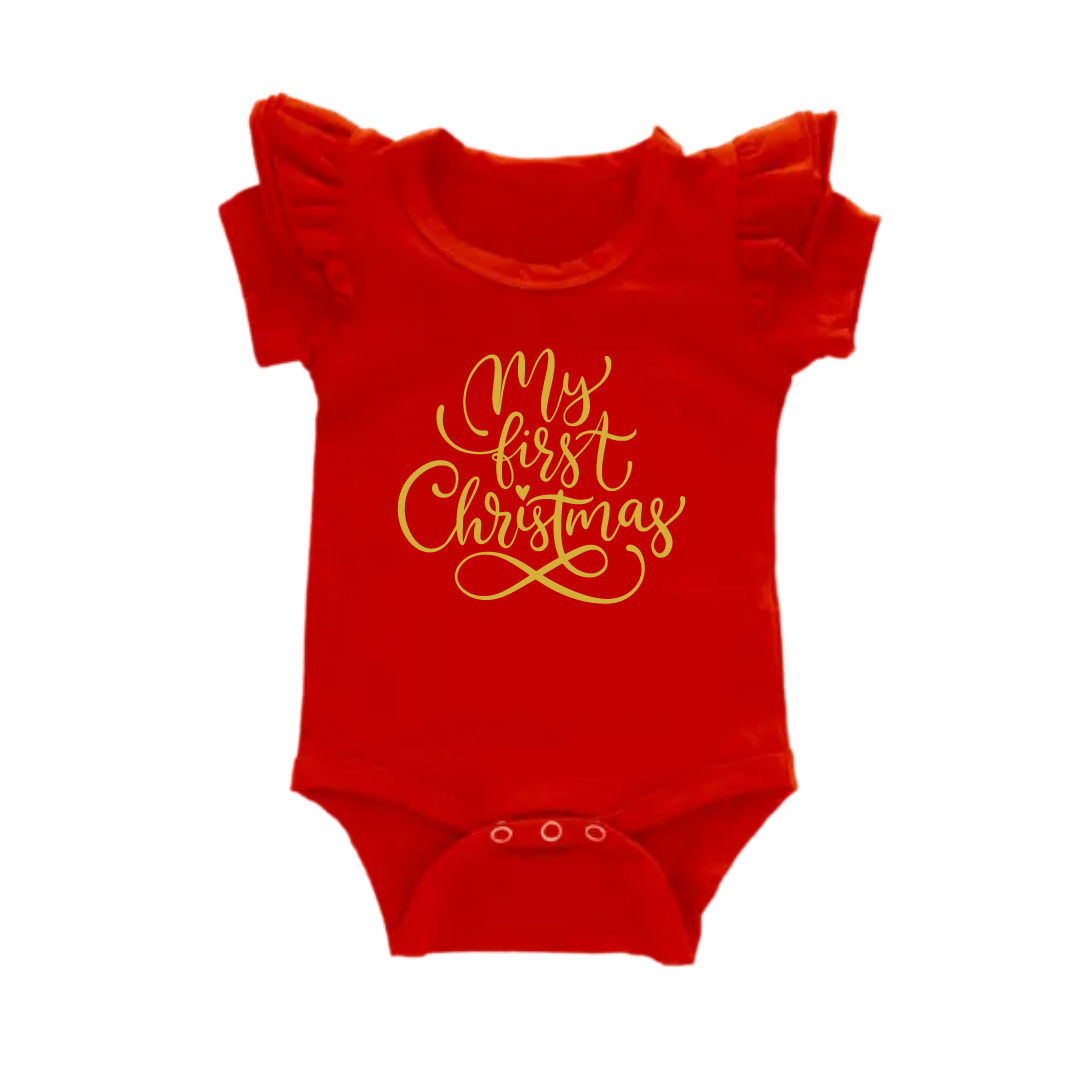 MLW By Design - My First Christmas Flutter Bodysuit *LIMITED EDITION*