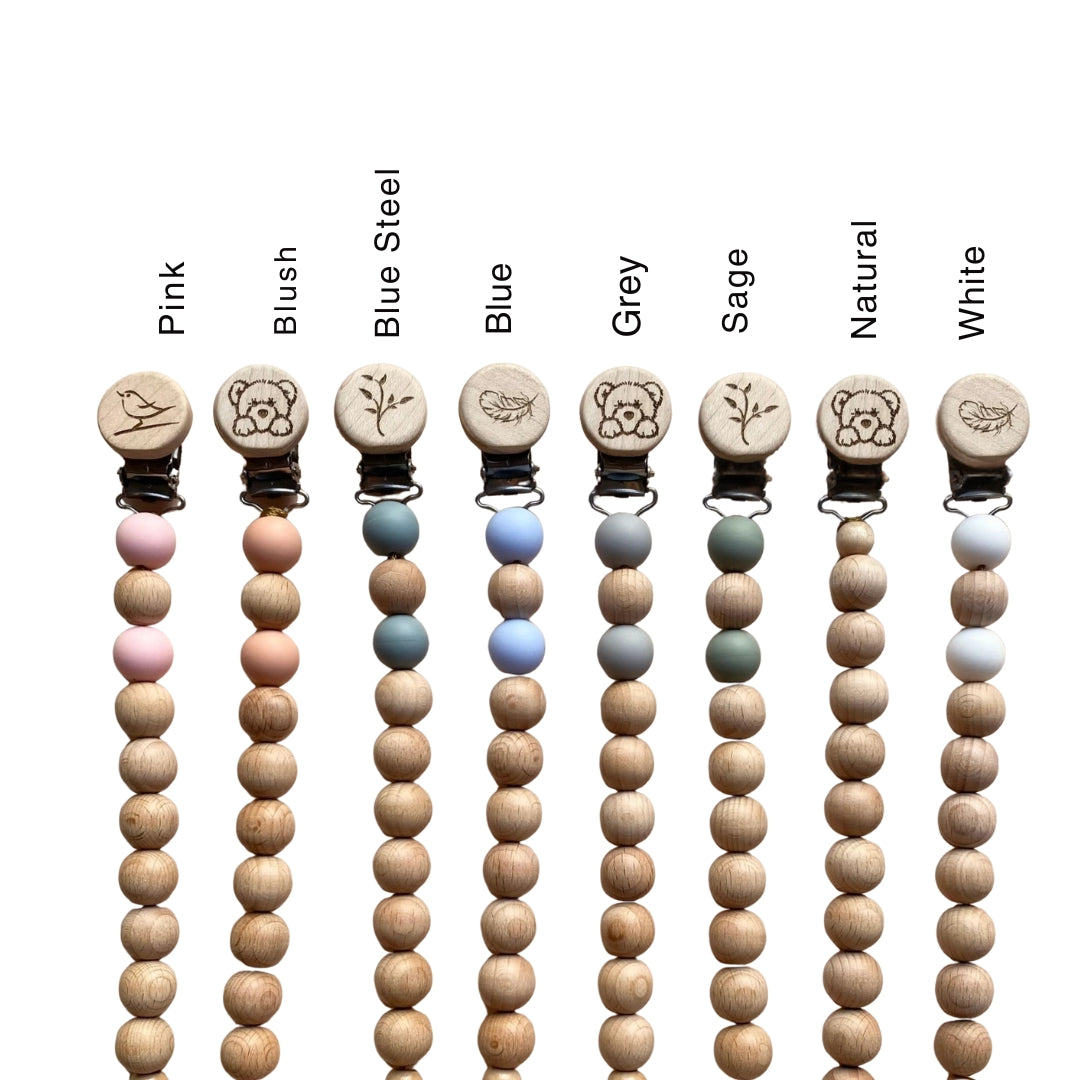 Our Little Helpers - Chunky Natural Beaded Dummy Chain | Various Colours