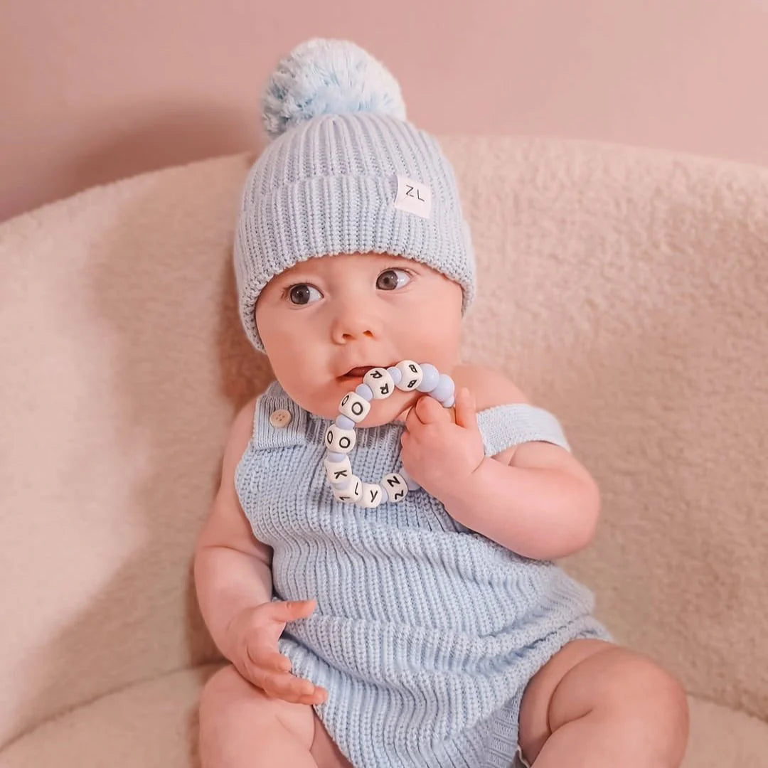 CMC GOLD - Personalised Beech Wood & Silicone Teether