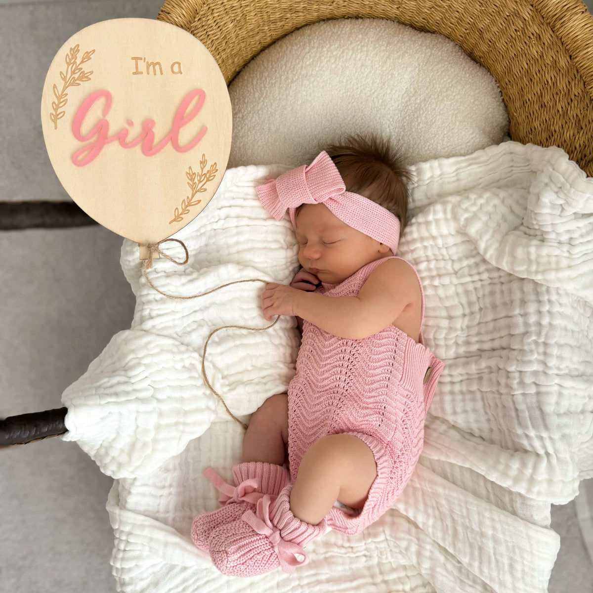3 Little Crowns - Double Sided Gender Reveal Plaque