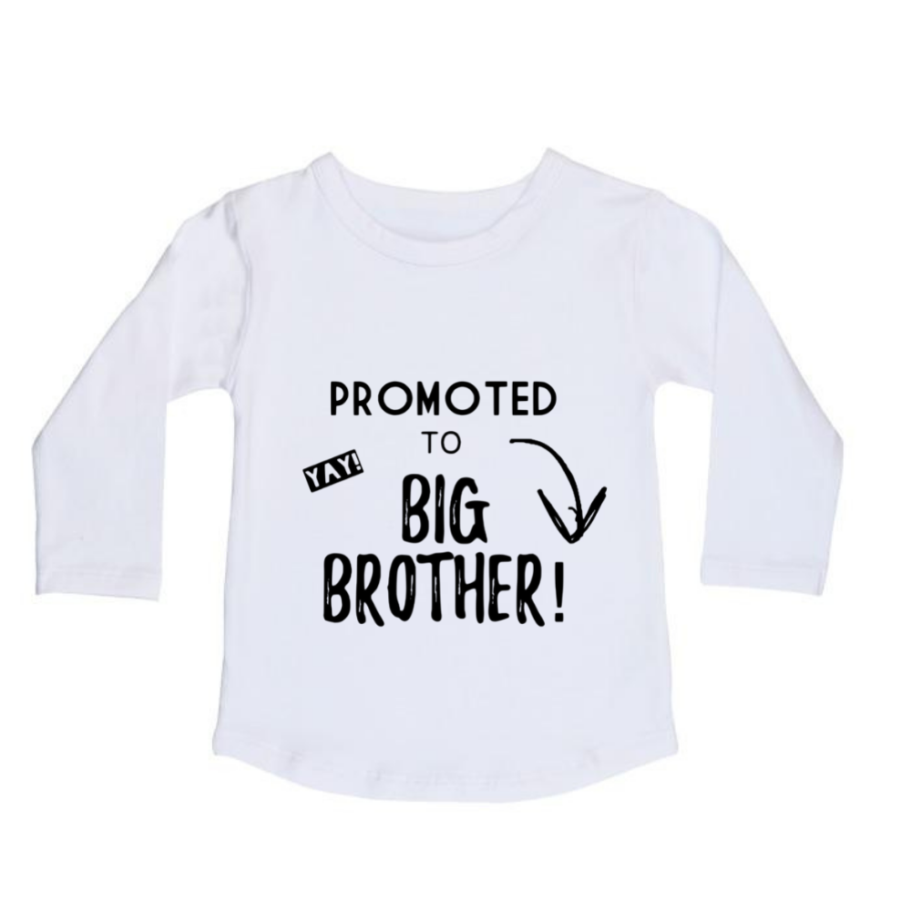 MLW By Design - Promoted To Big Brother SHORT SLEEVE Tee | White (CLEARANCE)