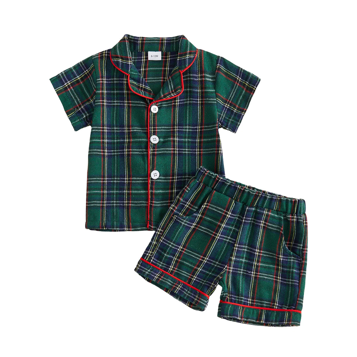 Finlay Plaid Christmas Pajama Set | Green