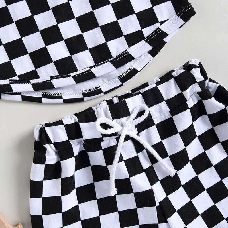 Monochrome Checkers Tank Set