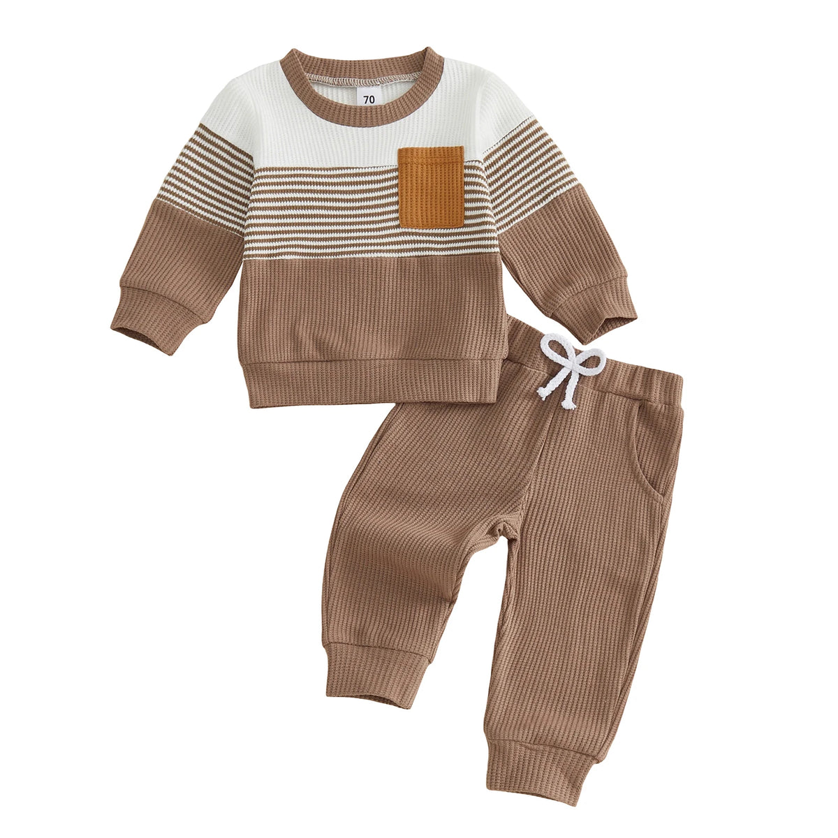 Stripe Pocket Set | Brown