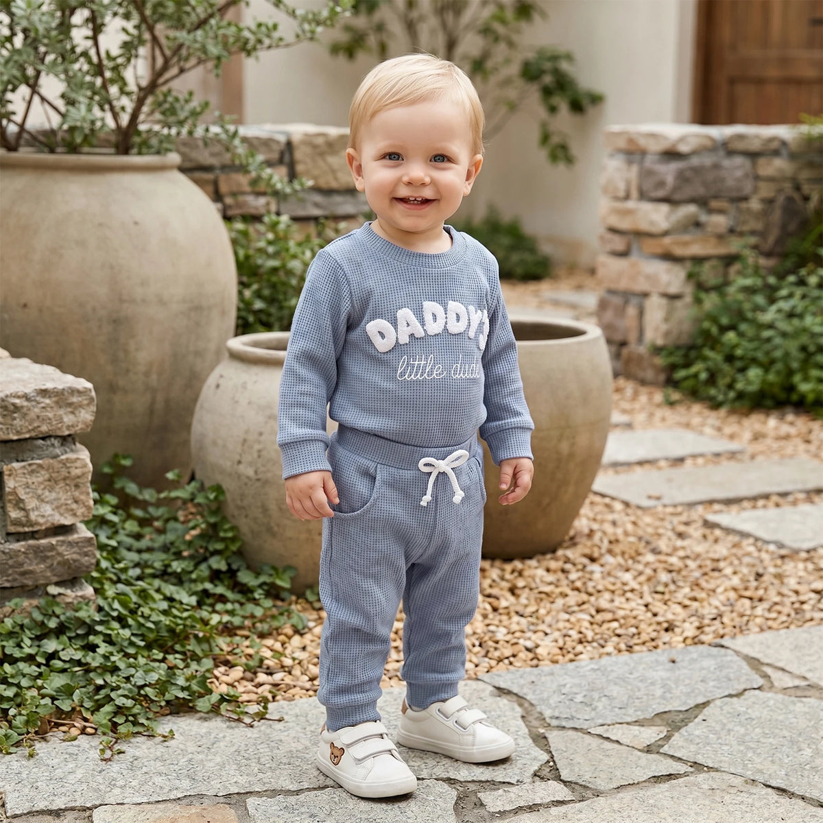 Waffle Daddy's Little Dude Set | Blue