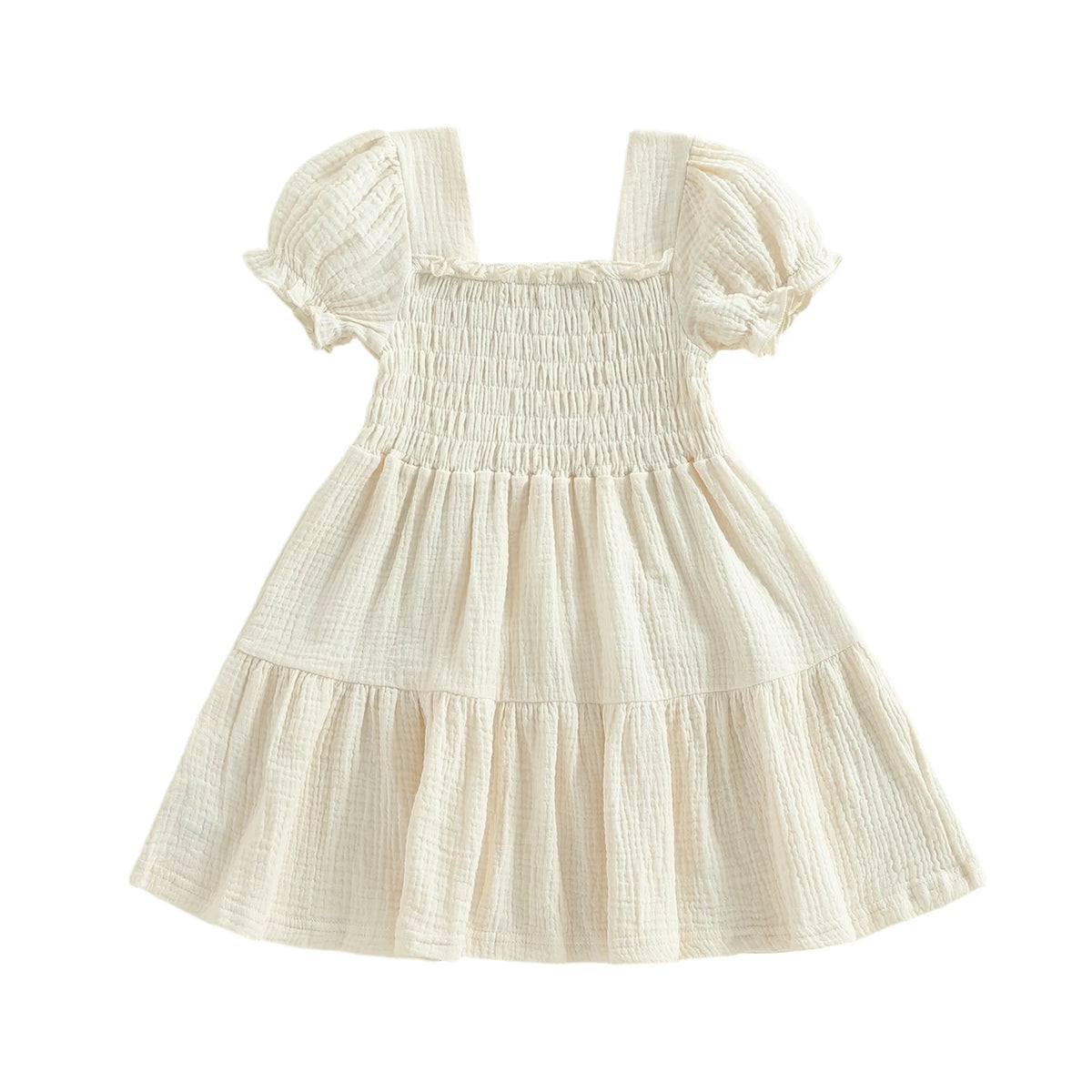 Arabella Shirred Dress | Ivory
