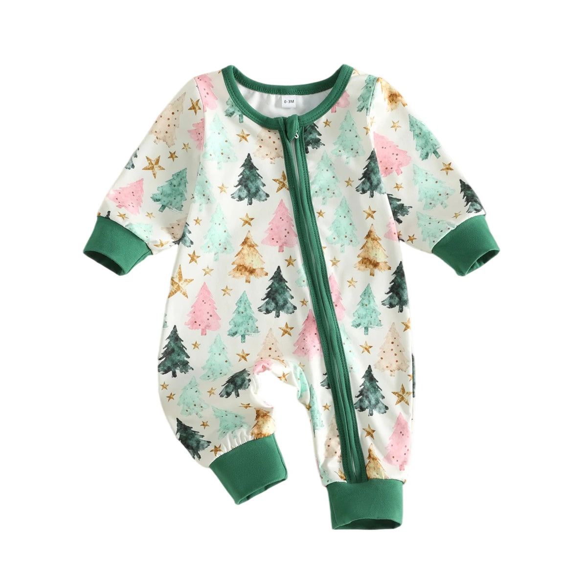 Christmas Tree Zip Romper
