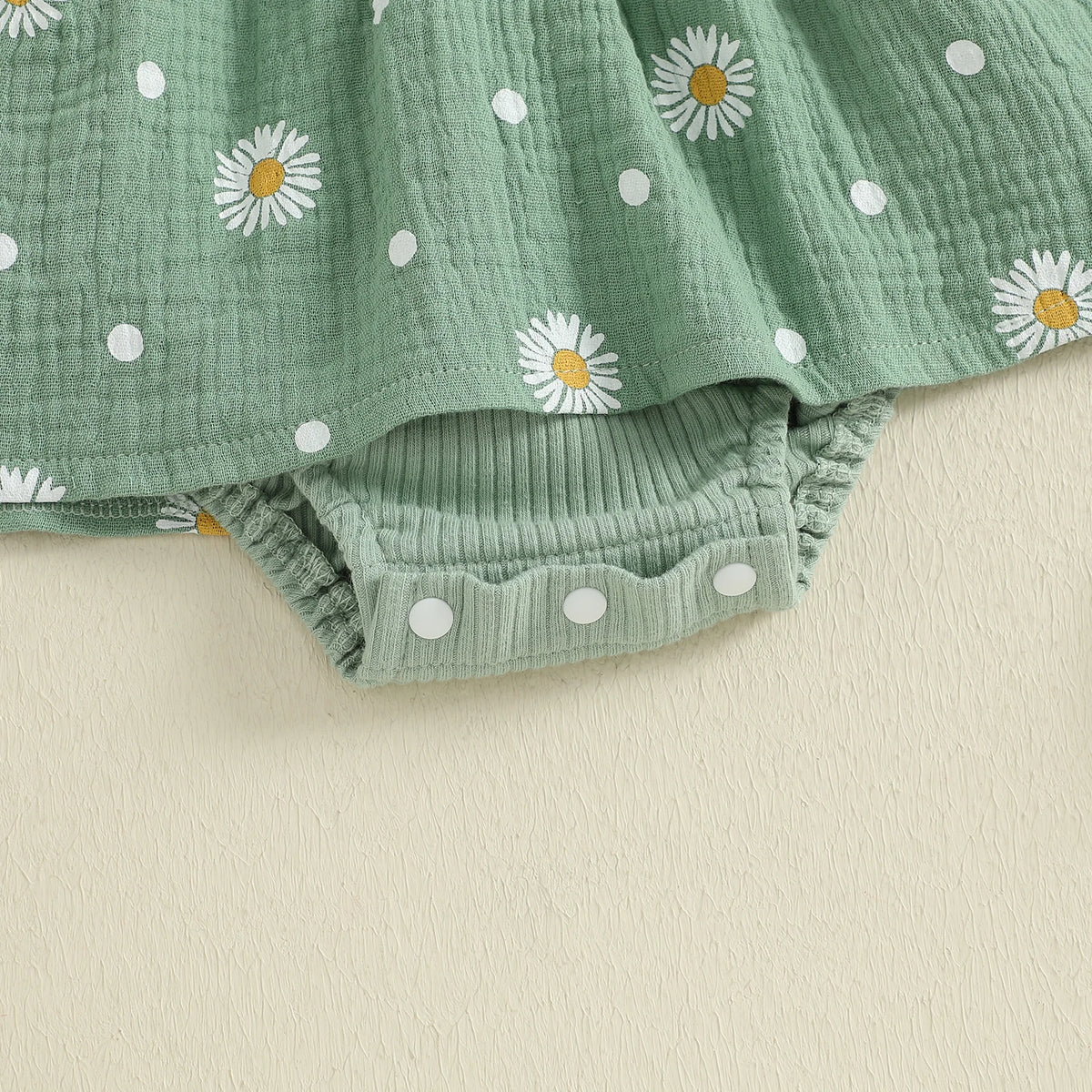 Daisy Dots Romper | Sage