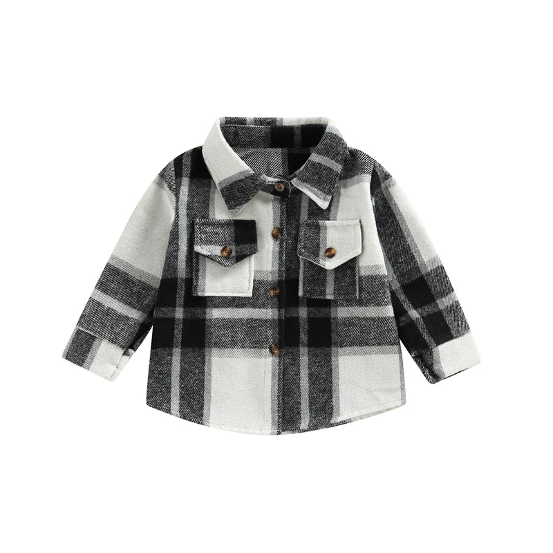 Plaid Shacket | Monochrome
