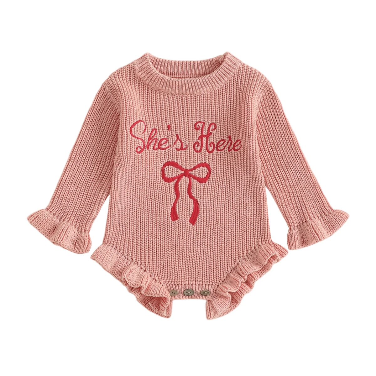 She's Here Knit Romper | 4 colours