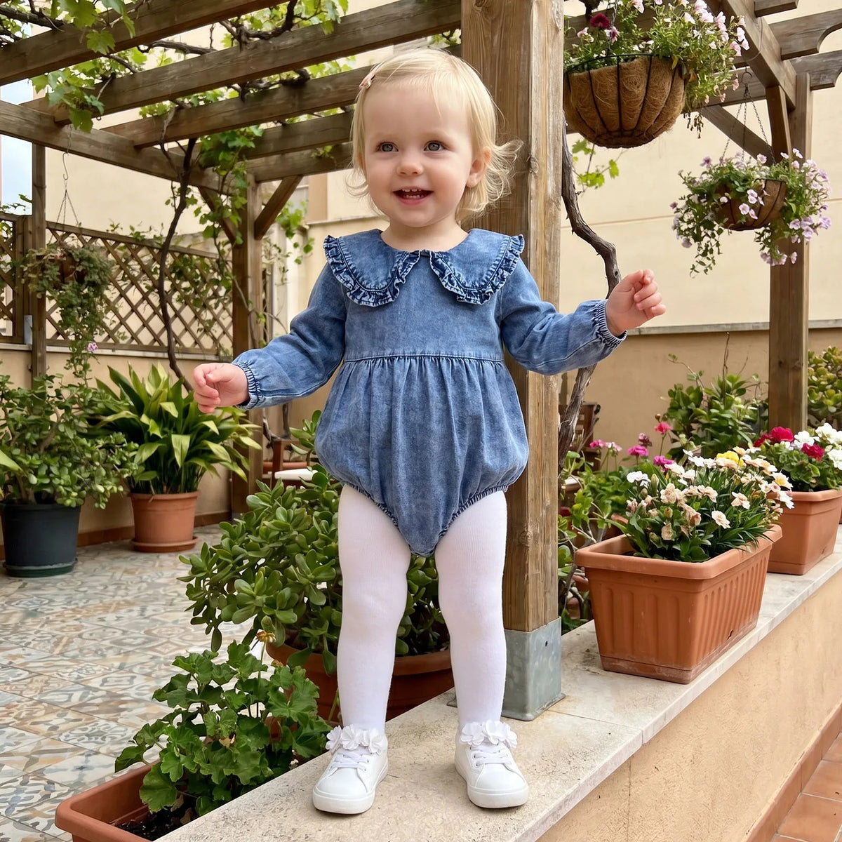 Penny Denim Romper