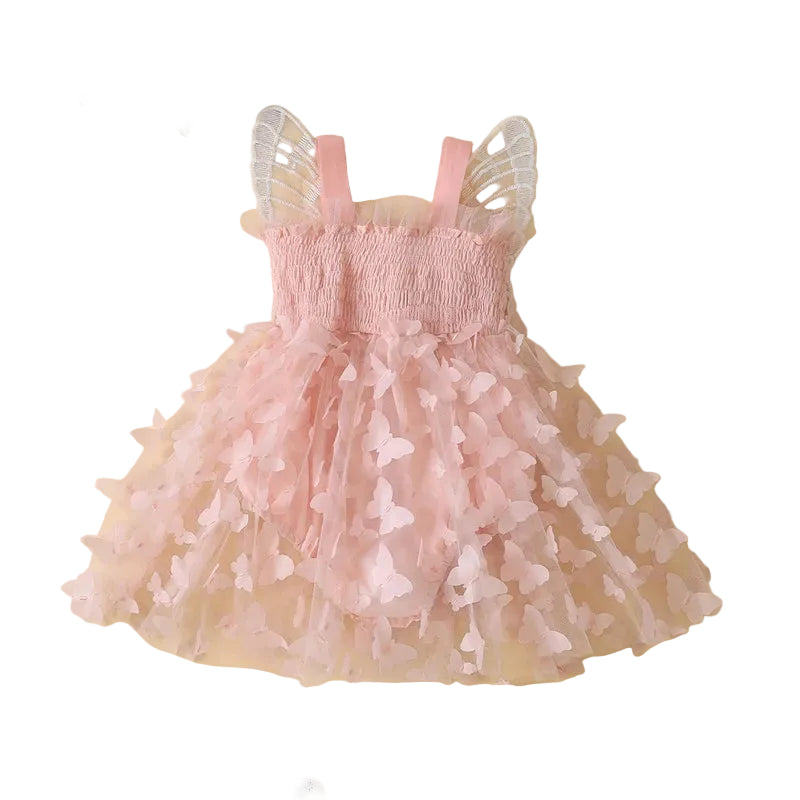 Butterfly Party Romper Dress | Frosting Pink