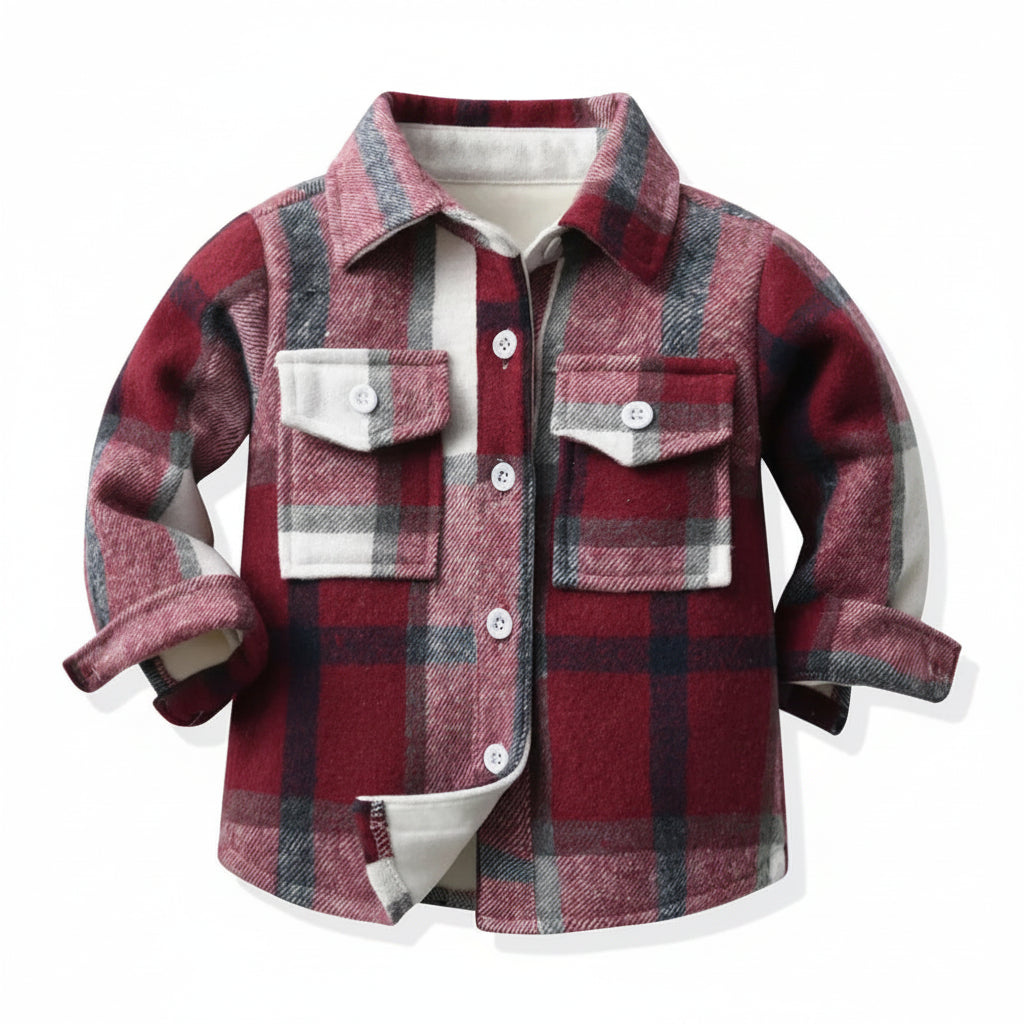 Fleece Lined Shacket | Burgundy
