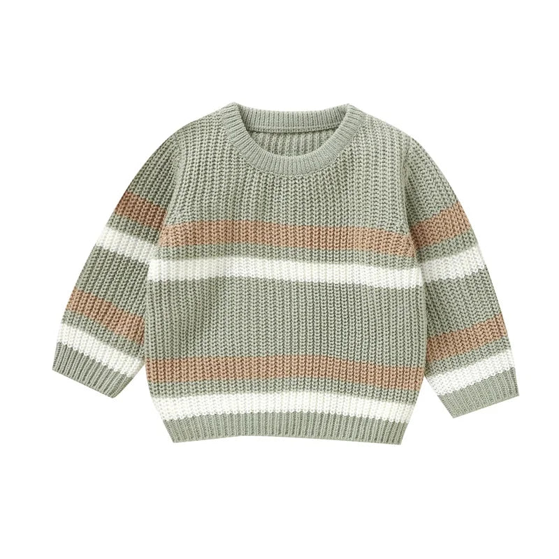 Striped knit Jumper | Sage