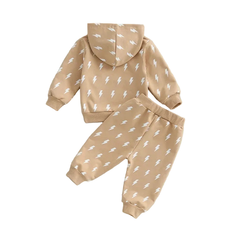 Lightning Tracksuit Set | Tan