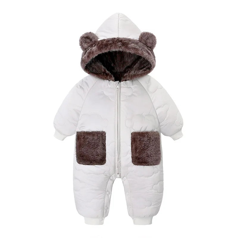 Cloud Quilted Plush Onesie | White