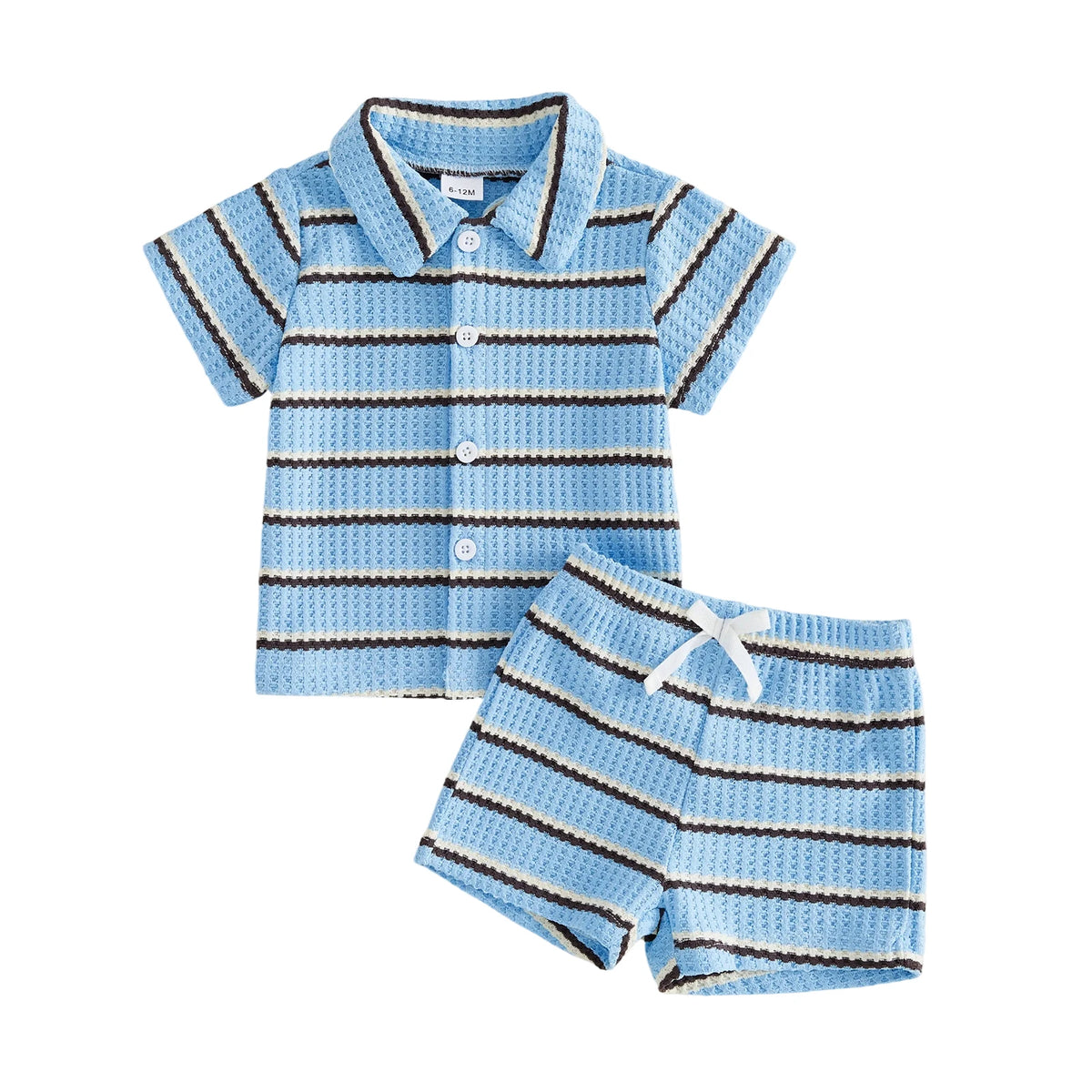 Ventana Shorts Set | Blue Stripe