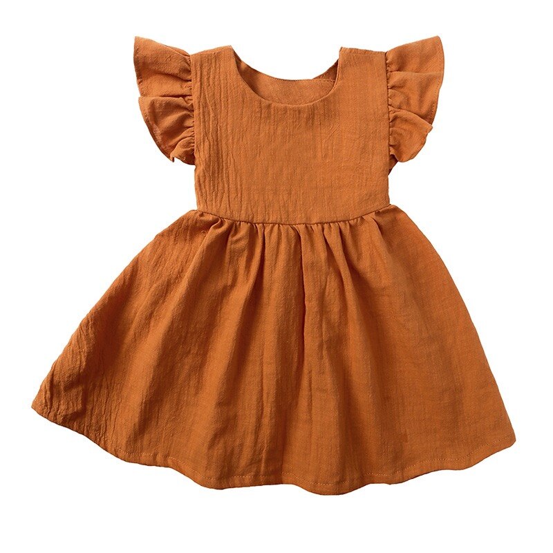 Ruffle Linen Dress | Hazelnut My Little Wardrobe Ruffle Linen Dress | Hazelnut My Little Wardrobe