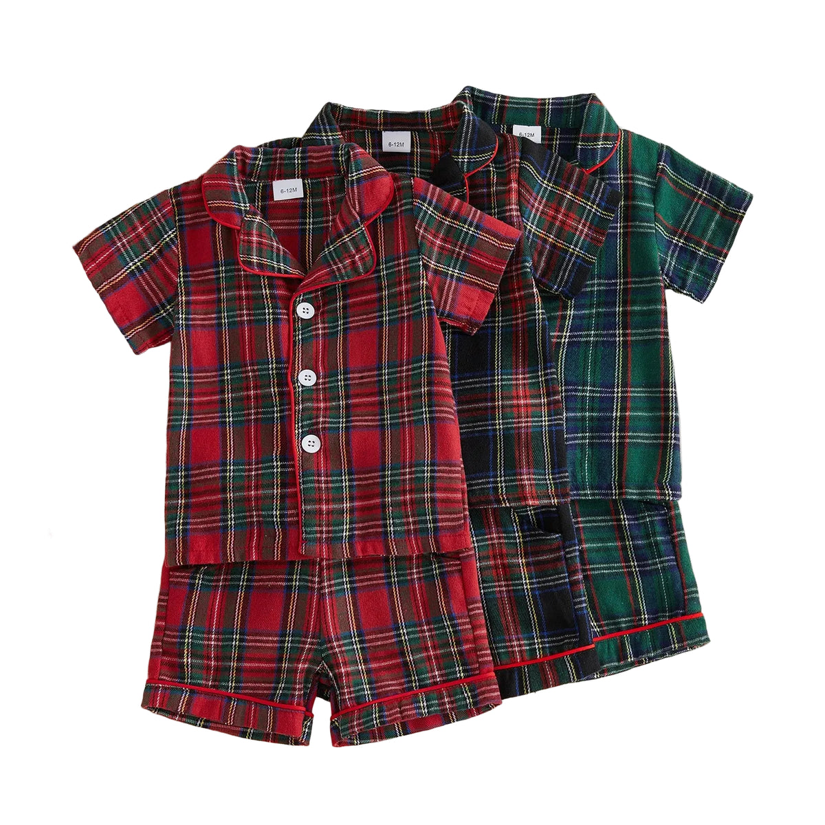 Finlay Plaid Christmas Pajama Set | Red