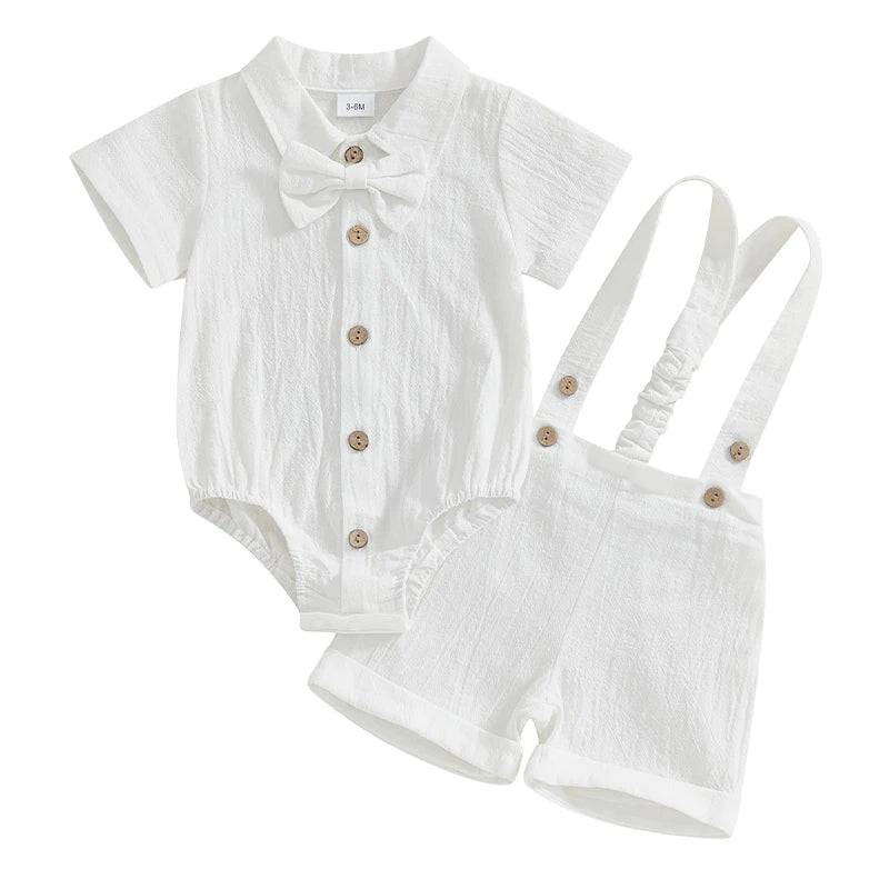 Austin Suspender Set | White
