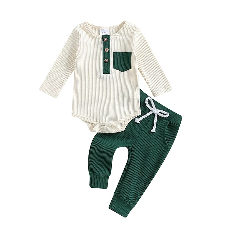 Wesley Ribbed Set | Green