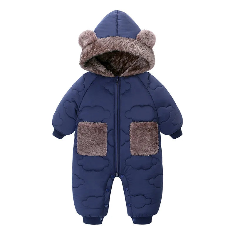 Cloud Quilted Plush Onesie | Blue