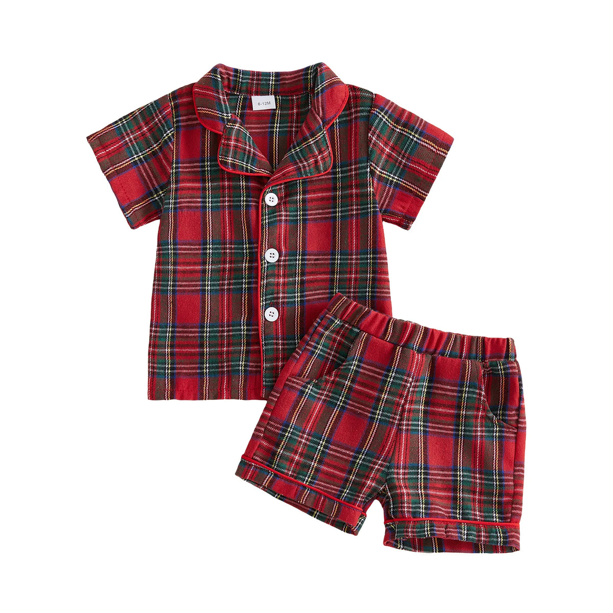 Finlay Plaid Christmas Pajama Set | Red