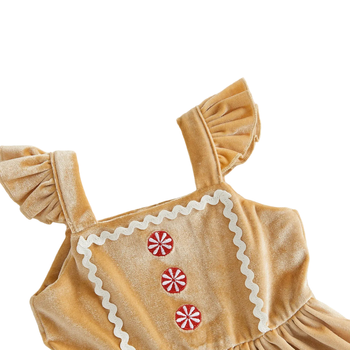 Gingerbread Velvet Christmas Dress