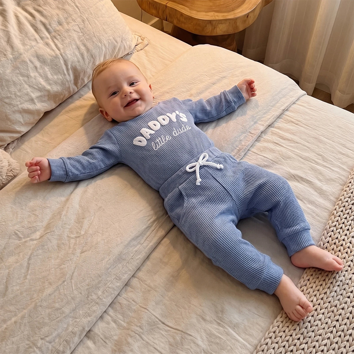 Waffle Daddy's Little Dude Set | Blue