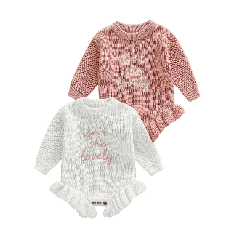 Isn't She Lovely Knit Romper | Pink