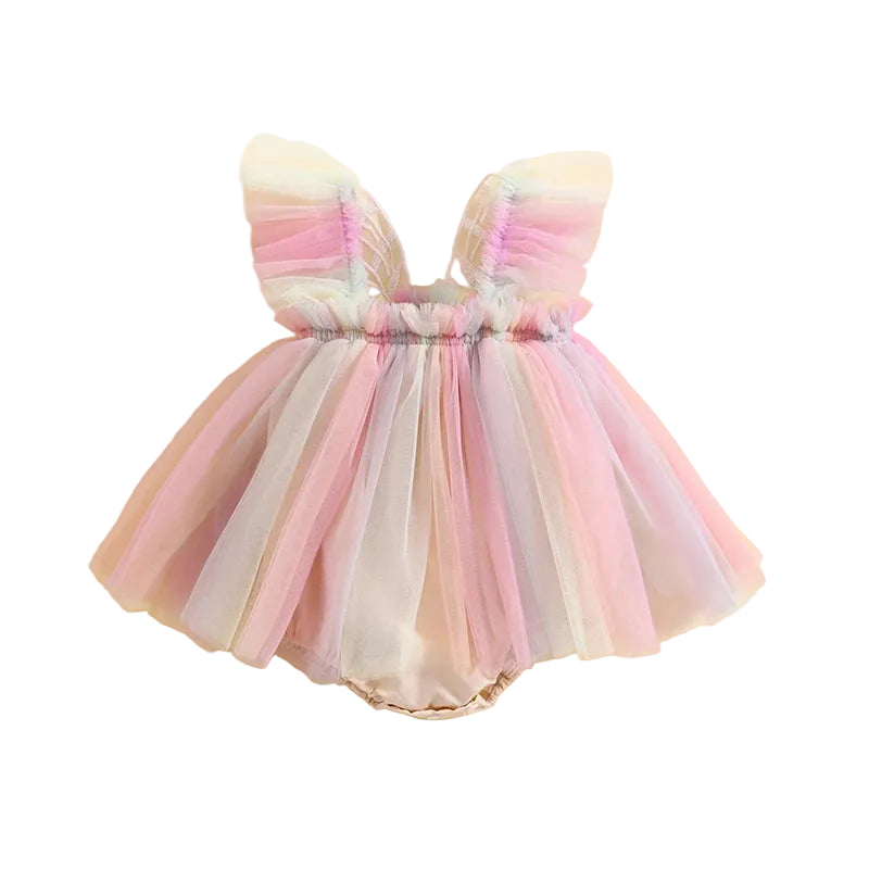 Butterfly Tulle Romper | Rainbow