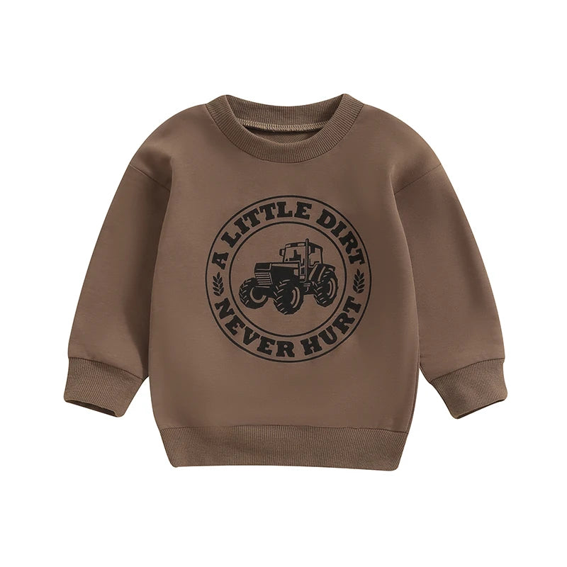 A Little Dirt Crew Top | Brown Or Beige