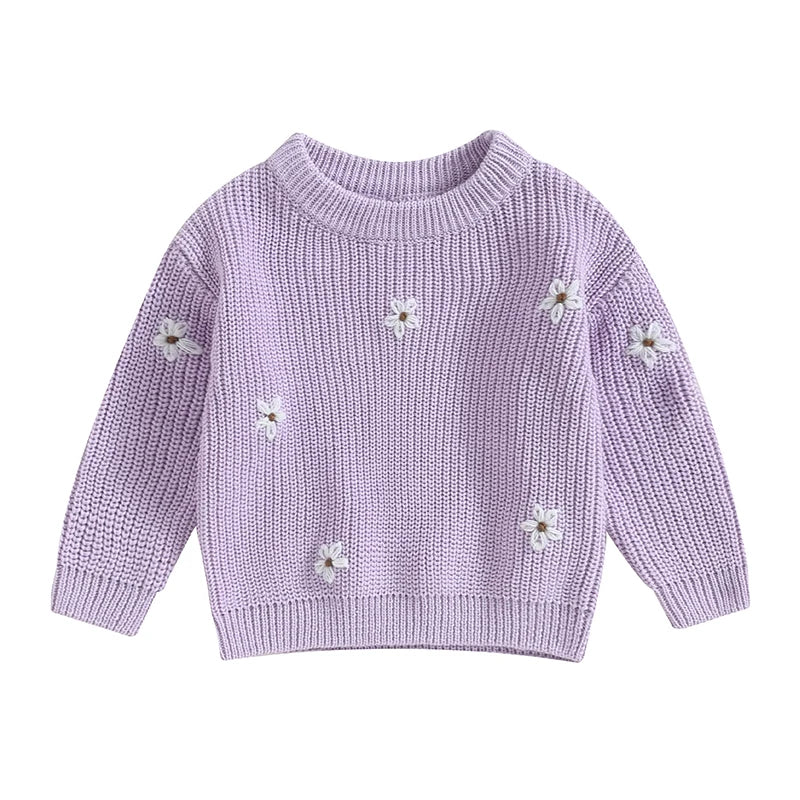 Floral Knit Jumper | Lavender