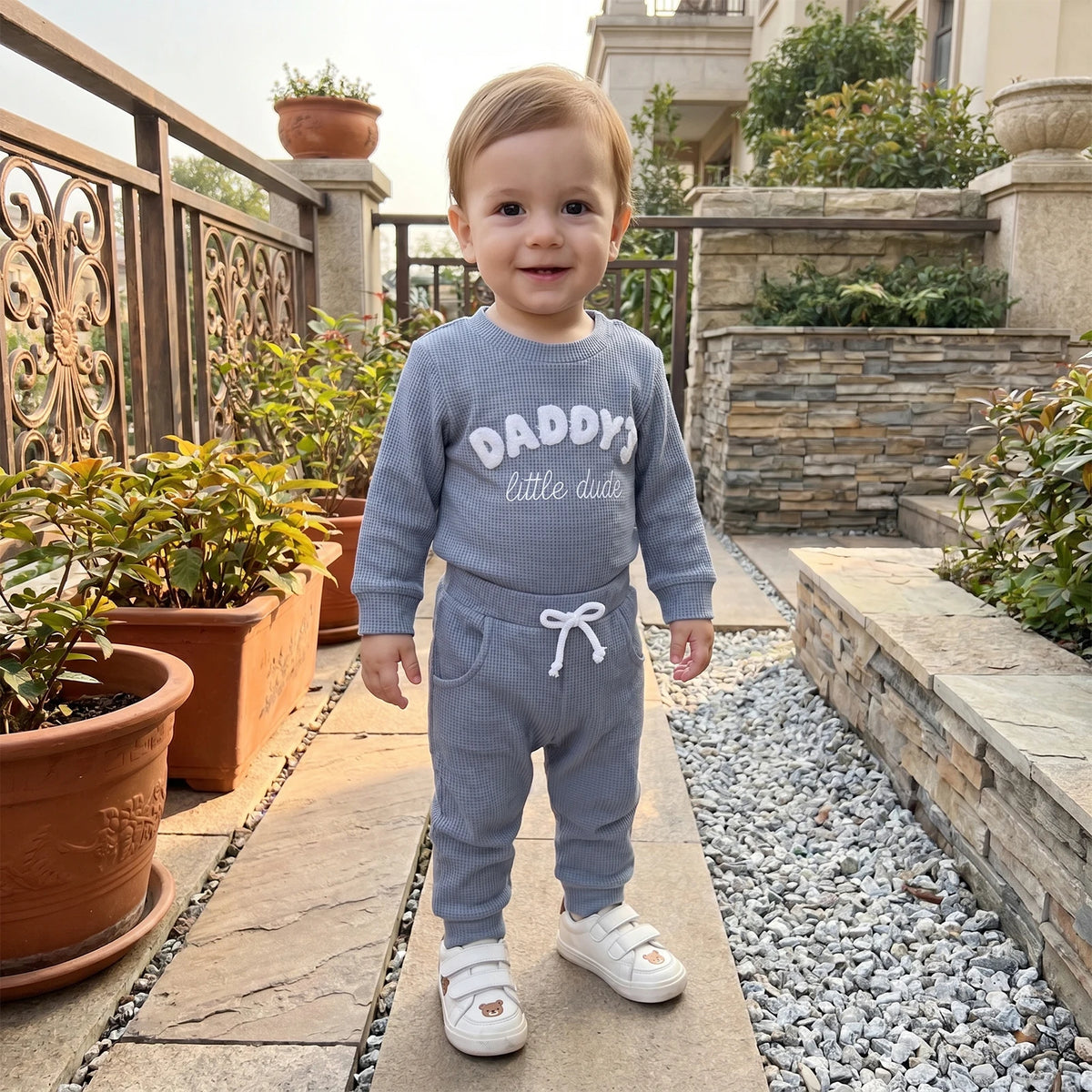 Waffle Daddy's Little Dude Set | Blue