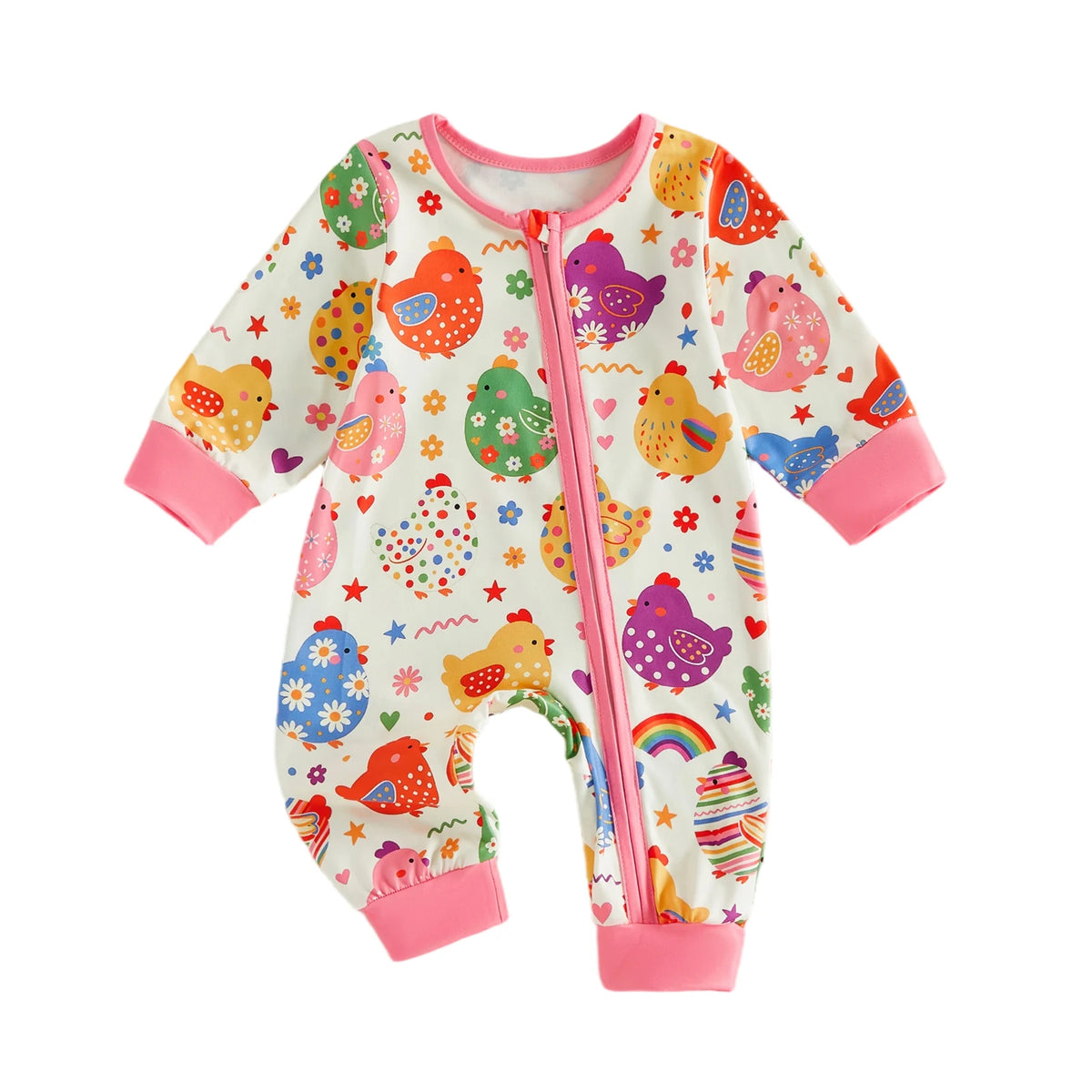 Little Hen Zip Romper