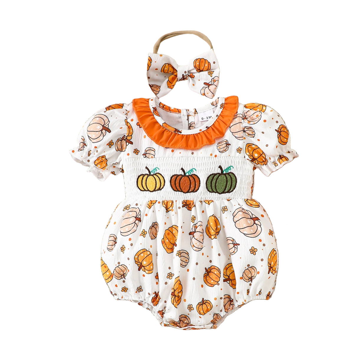 Pumpkin Romper & Headband