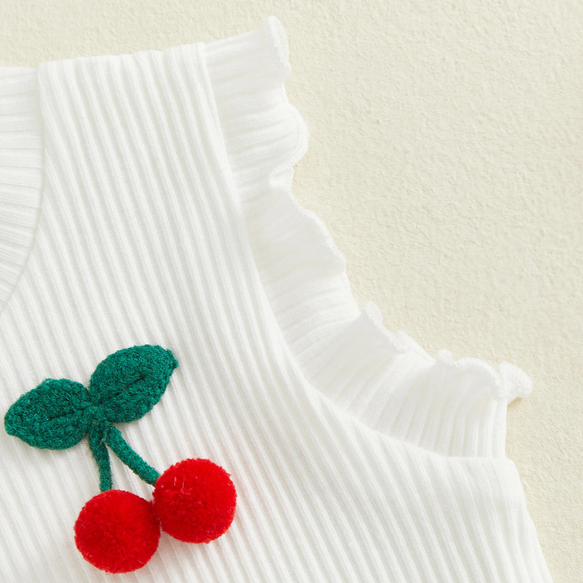 Cherry Cami & Denim Shorts Set