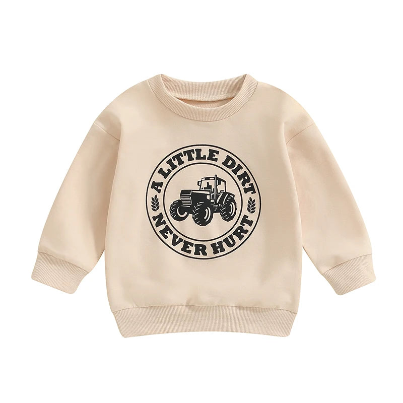 A Little Dirt Crew Top | Brown Or Beige