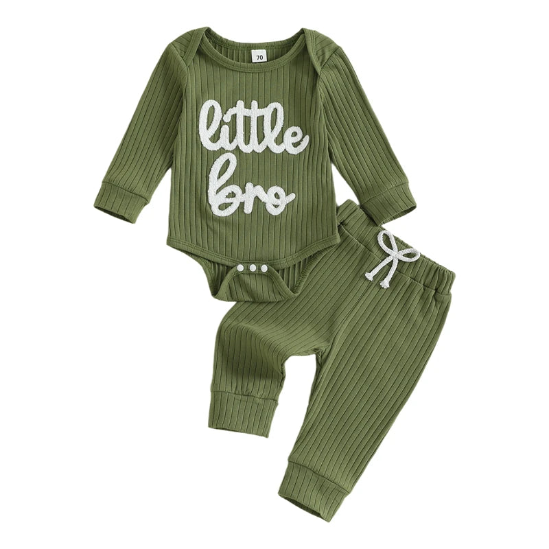Little Bro Ribbed Set | Green