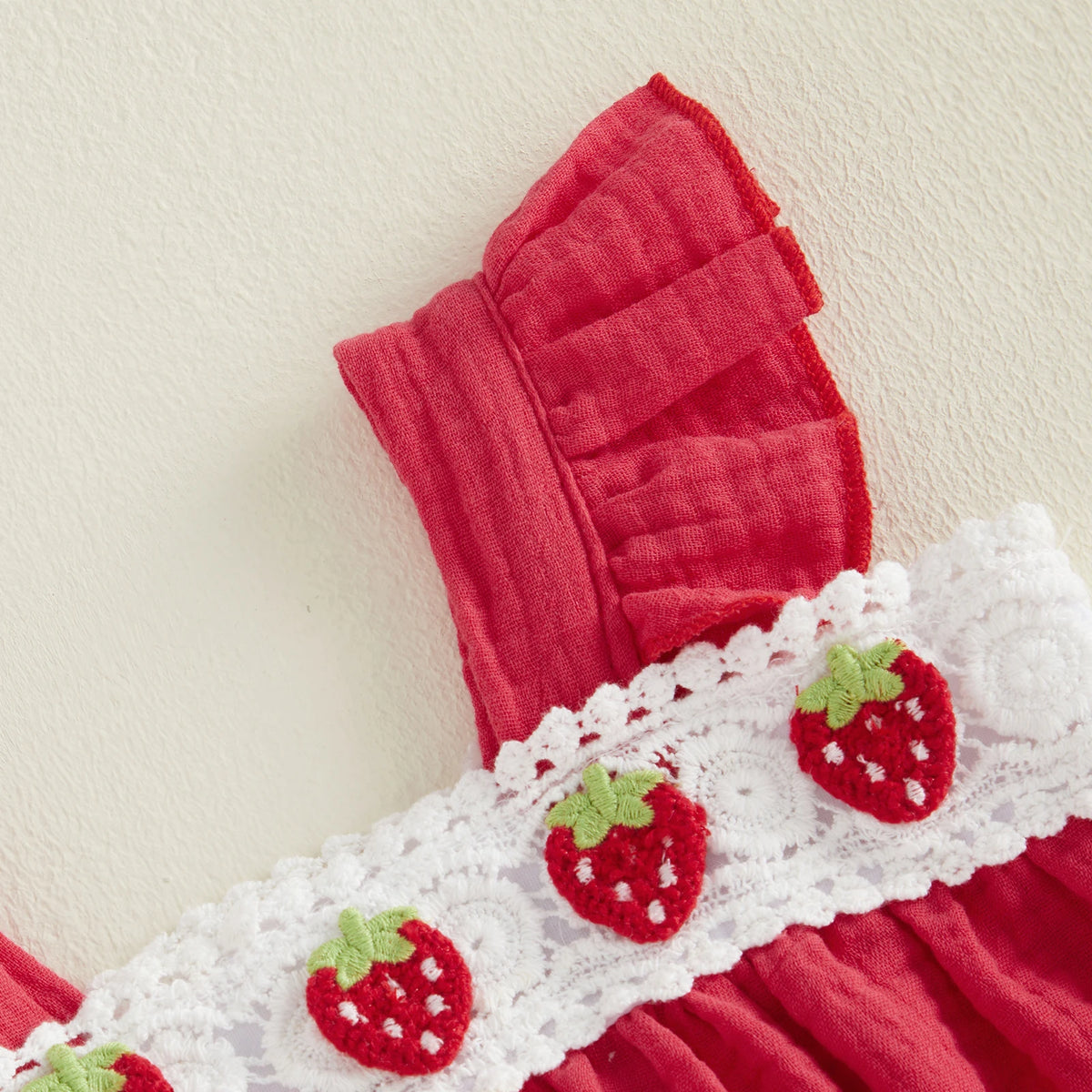 Sweet Strawberry Summer Romper